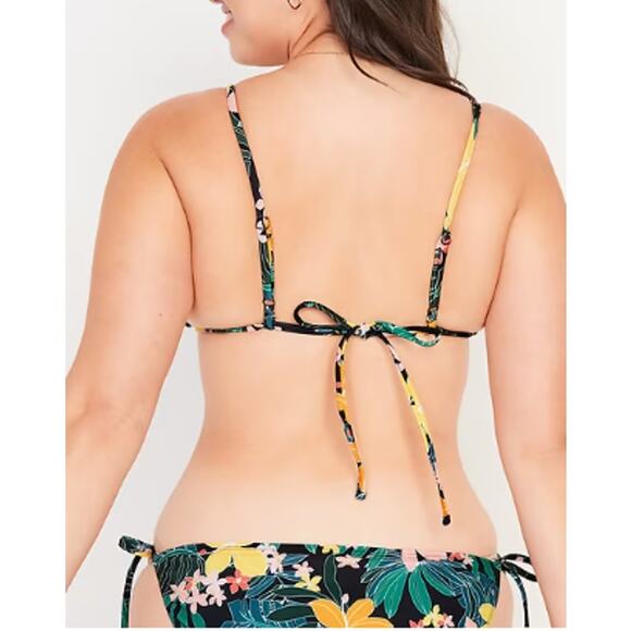 Old Navy Green Floral String Bikini 2-Piece Swim Set NEW Womens XL - Picture 2 of 5
